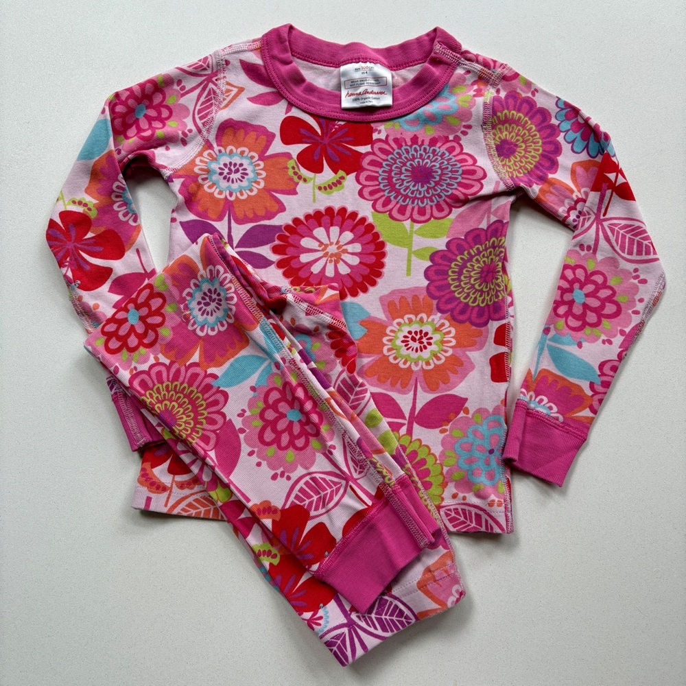 Hanna Andersson Pink Floral Pajama set